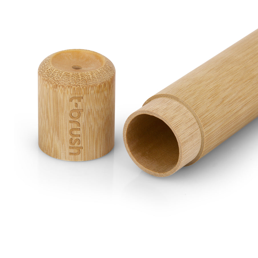 Bamboo Toothbrush Container