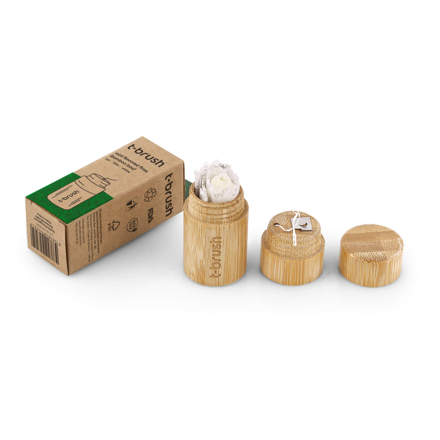Dental Floss 30m with Bamboo, Glass, Refill options
